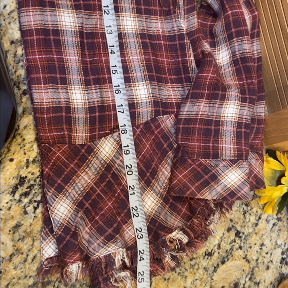 Democracy maroon plaid button up small Guc fit medium - Picture 13 of 16